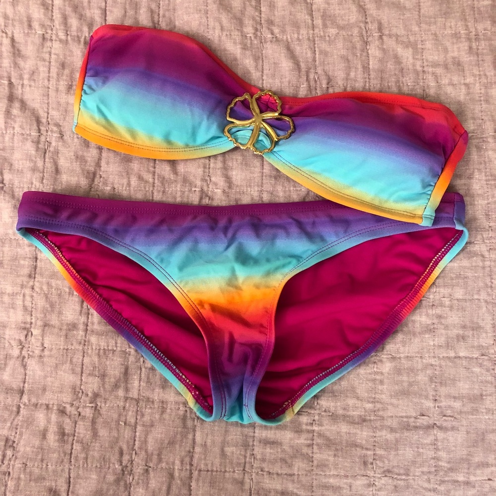 Rainbow Bathing Suit, Size S (EUC)